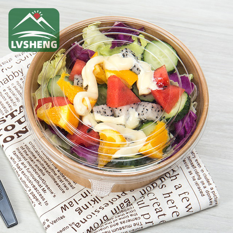 Värskete salatite kaanega salatikauss